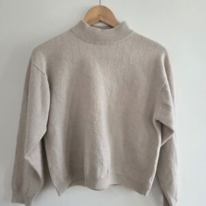 Classic Beige Mockneck Sweater